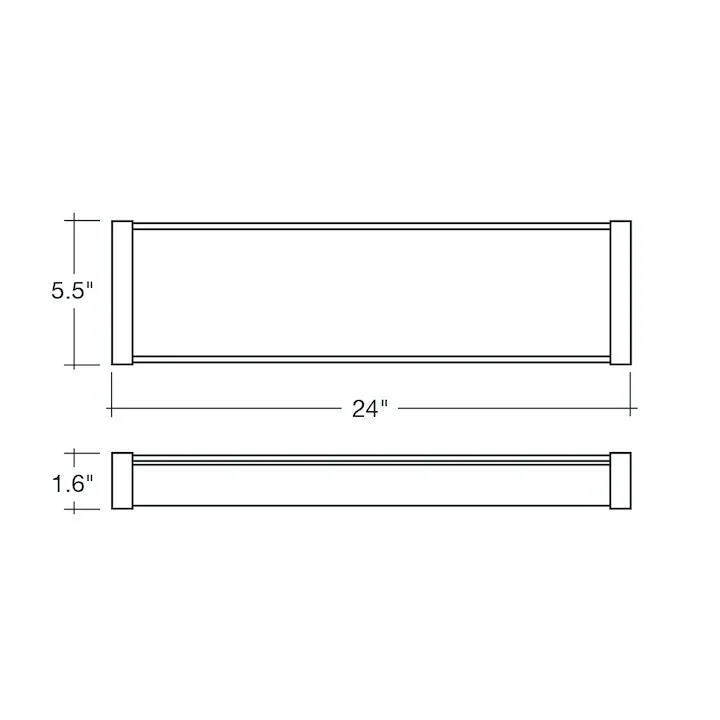 2FT Frosted LED Wrap Light, 2760 Lumen Max, Wattage and CCT Selectable, 120-277V