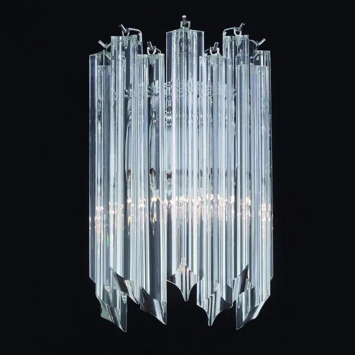 30 Cm Tall Murano Glass Prism Wall Light