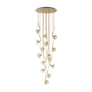 300cm Modern Amber Glass Flower Pendant Chandelier