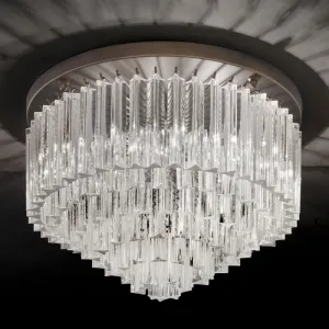 50 Cm Murano Prism Ceiling Light With Bronze Frame