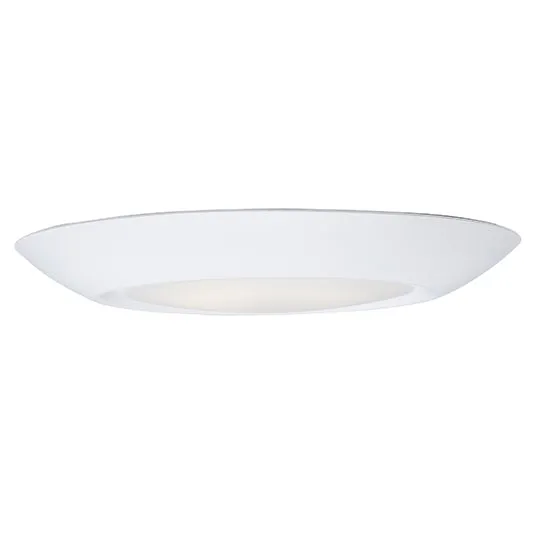 7.5" LED Flush Mount, 1200 Lumens, 13.5W, 4000K CCT, 120V, White Finish