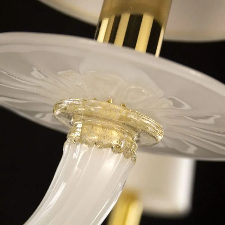 8 Light  Chandelier in Artistic Glass