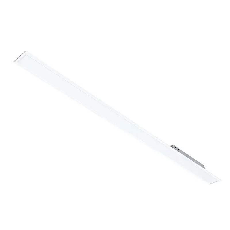 8FT, 6" Wide Slot Recessed Commercial Linear Lights, 8800 Lumen Max, Wattage and CCT Selectable, 120-277V