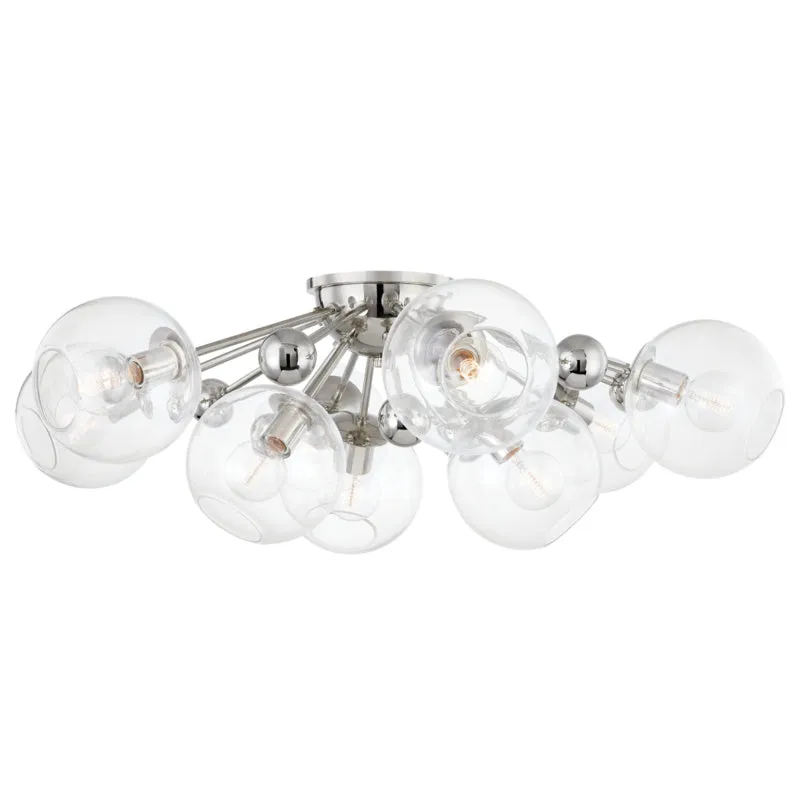 Abbott Nine Light Semi Flush Mount