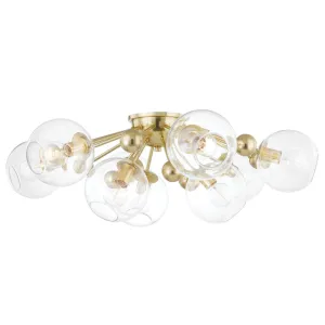 Abbott Nine Light Semi Flush Mount