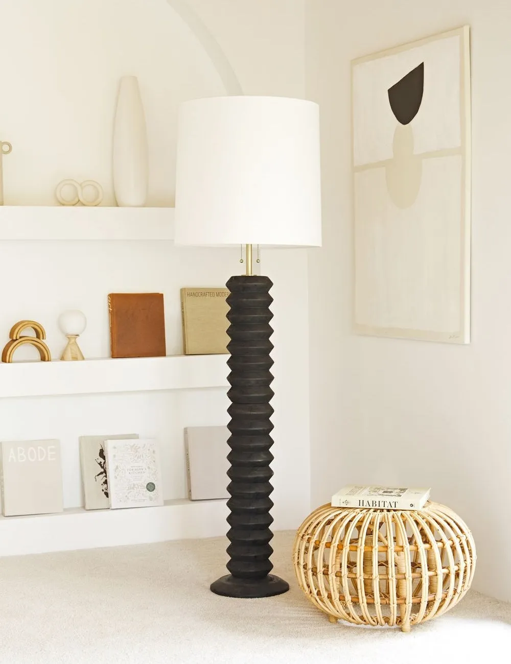 Accordion Floor Lamp by Regina Andrew, Ebony