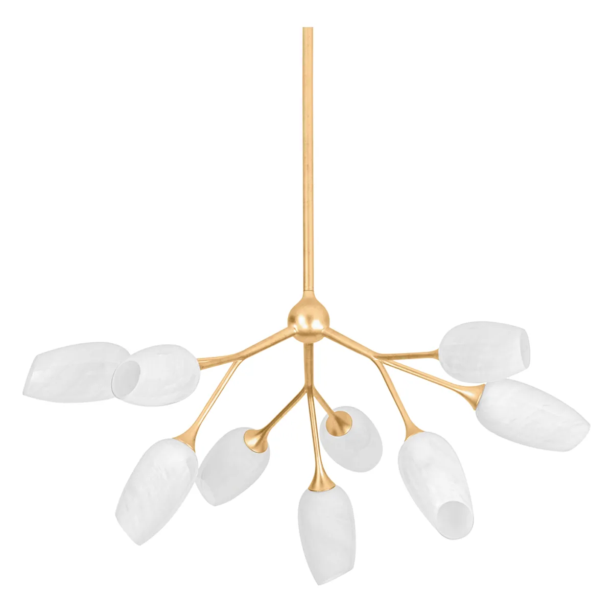 Aldean Chandelier - Vintage Gold Leaf