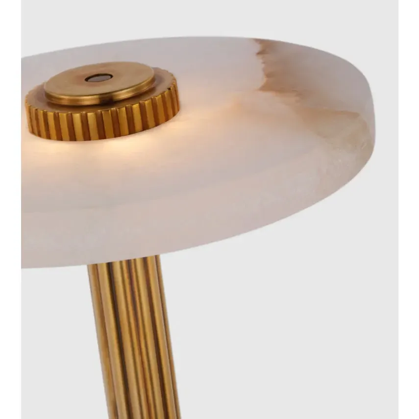 Arden 9" Rechargeable Accent Lamp - Antique Brass