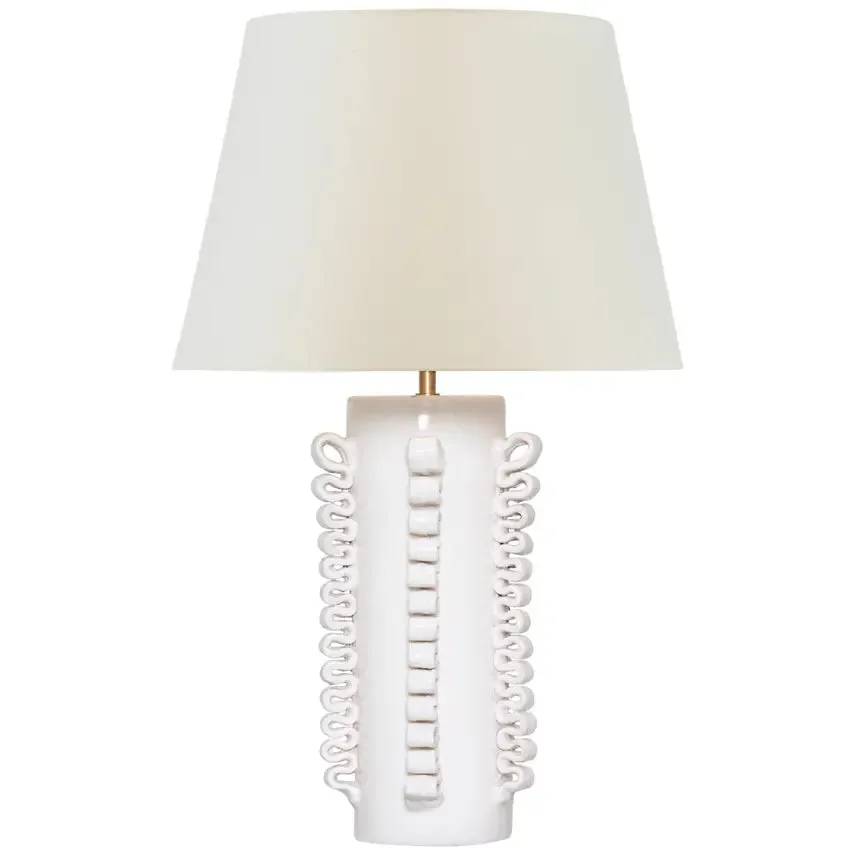 Ariana 25" Table Lamp - Glossy White