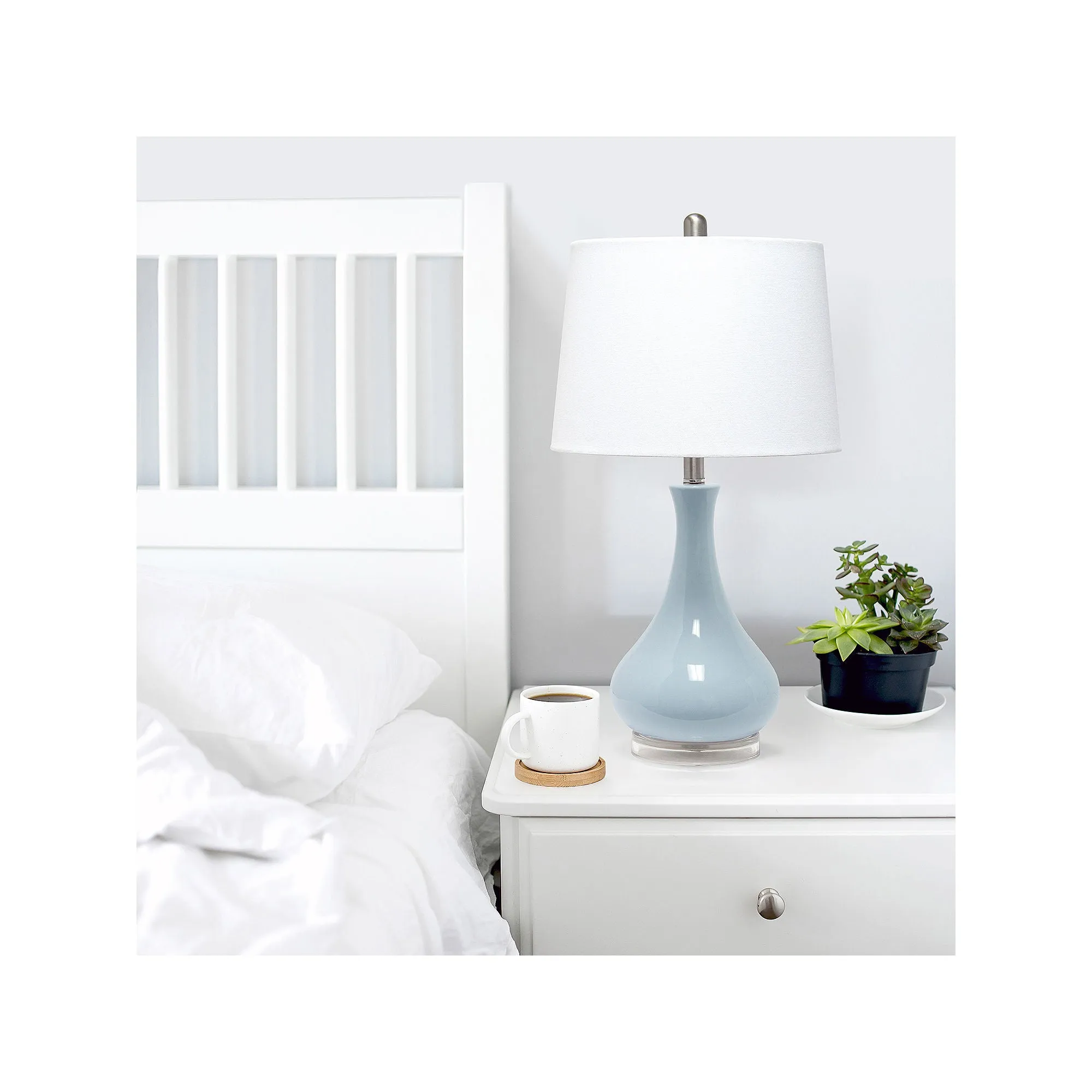 Asstd National Brand Lalia Home Droplet Ceramic Table Lamp LHT-4005-AU - LIGHT BLUE ONE SIZE