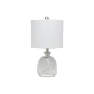Asstd National Brand Lalia Home Hammered Glass Jar With Linen Shade Glass Table Lamp - SMOKE GRAY GRAY ONE SIZE