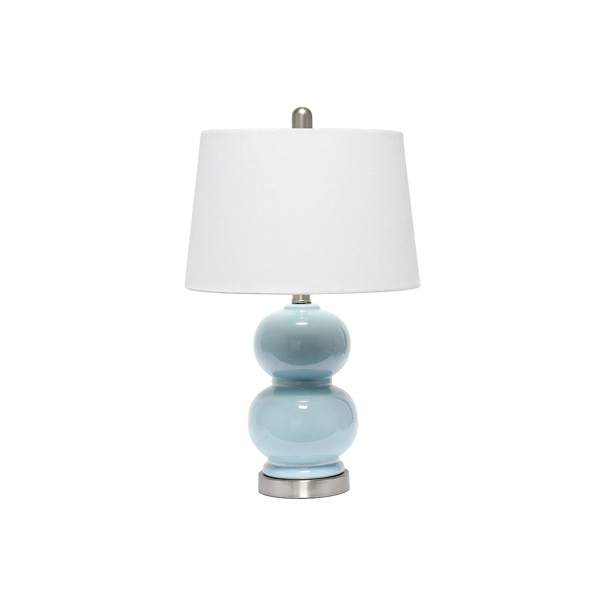 Asstd National Brand Lalia Home Light Blue Dual Orb Ceramic Table Lamp LHT-4003-LT - LT BLUE ONE SIZE