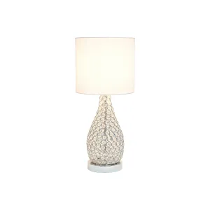 Asstd National Brand Pin Shaped Crystal Chrome Metal Table Lamp - CHROME ONE SIZE