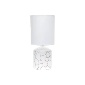Asstd National Brand Simple Designs Fresh Prints Ceramic Table Lamp LT2077-COI - BLUE STONE ONE SIZE