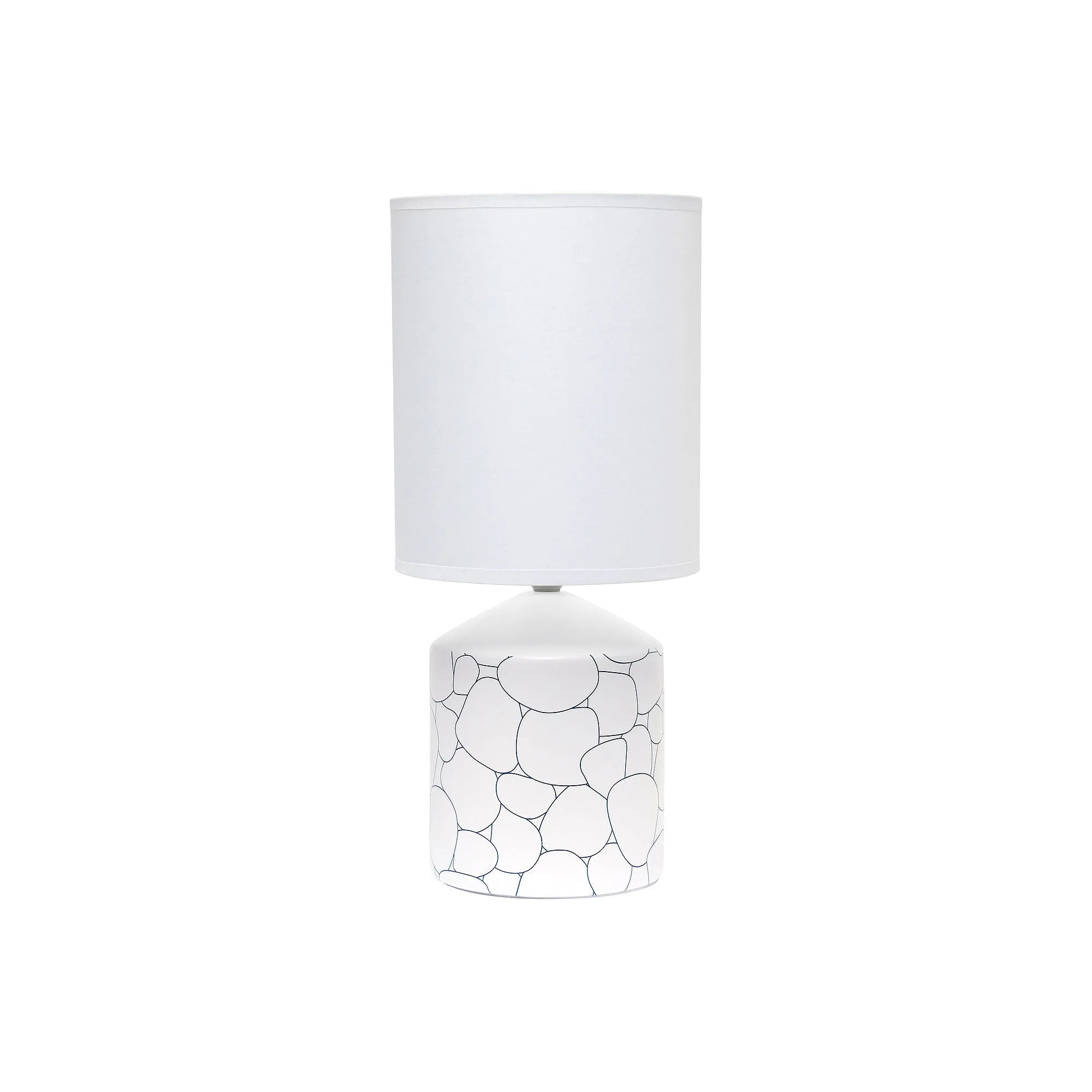 Asstd National Brand Simple Designs Fresh Prints Ceramic Table Lamp LT2077-COI - BLUE STONE ONE SIZE