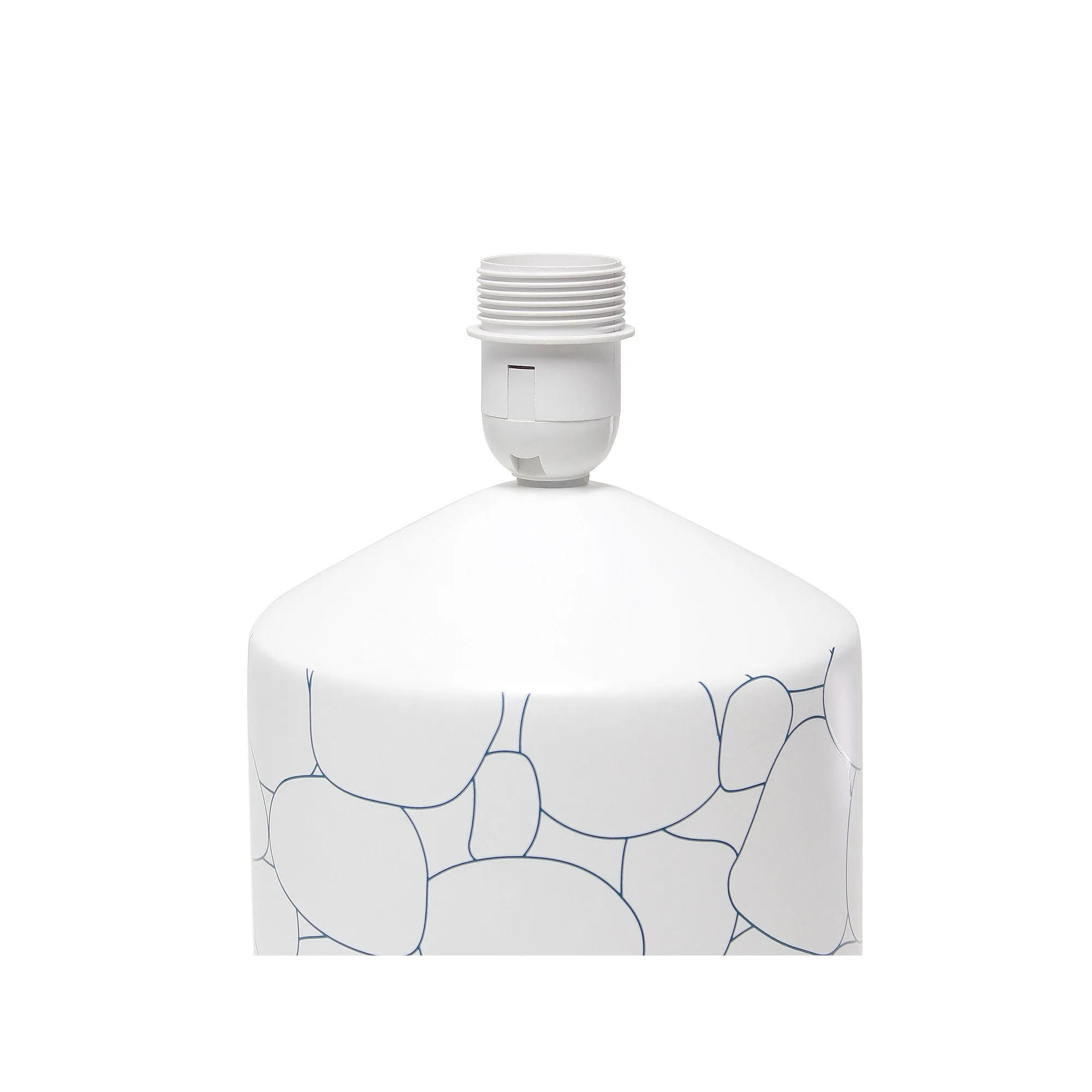 Asstd National Brand Simple Designs Fresh Prints Ceramic Table Lamp LT2077-COI - BLUE STONE ONE SIZE