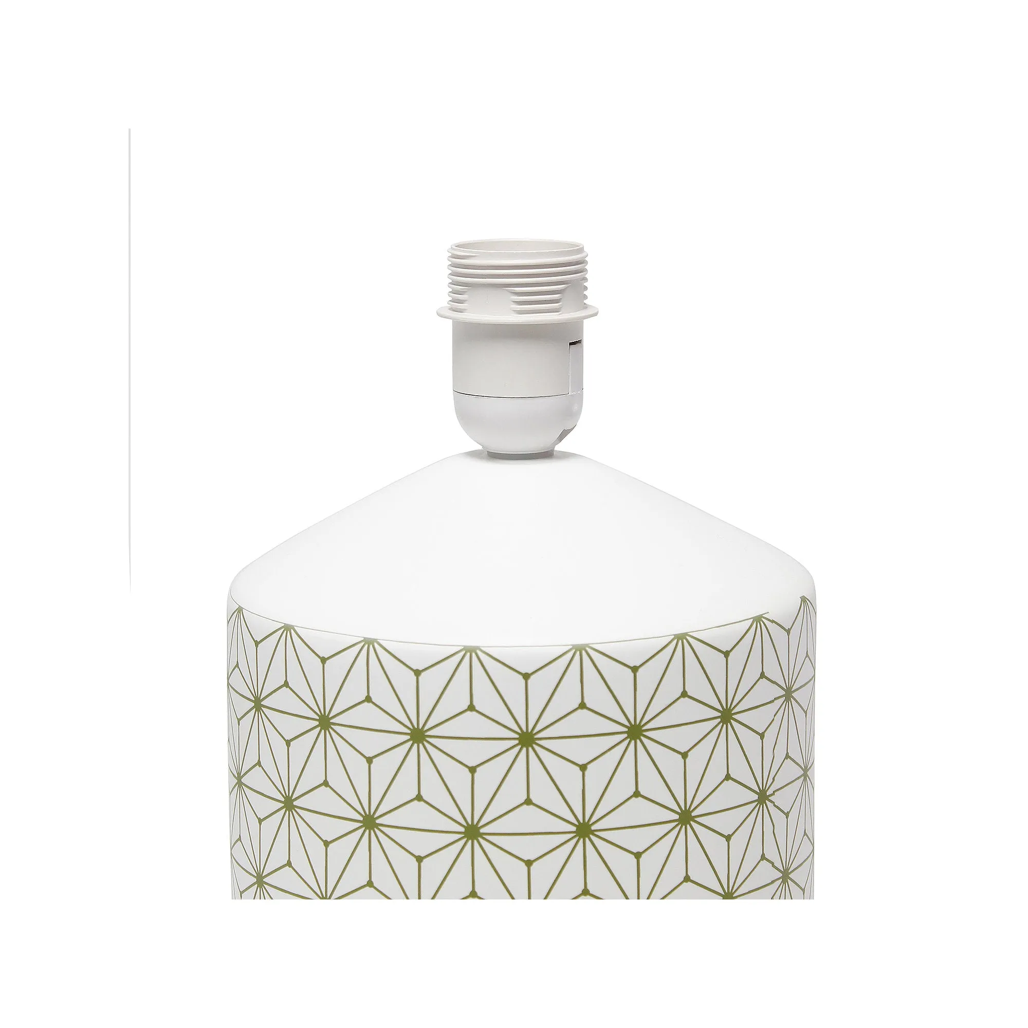Asstd National Brand Simple Designs Fresh Prints Ceramic Table Lamp LT2077-COI - GOLD SQUARES ONE SIZE