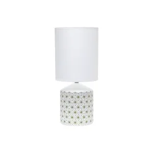 Asstd National Brand Simple Designs Fresh Prints Ceramic Table Lamp LT2077-COI - GOLD SQUARES ONE SIZE