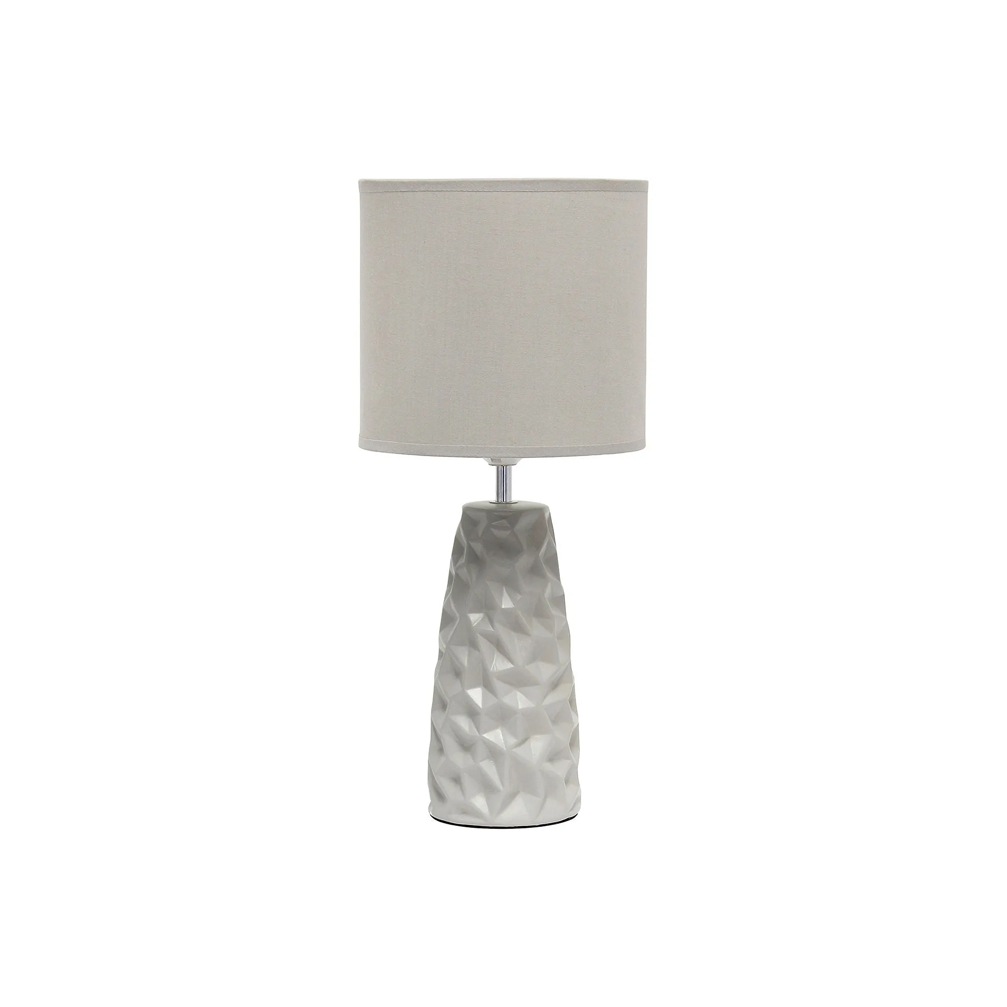 Asstd National Brand Simple Designs Sculpted Ceramic Table Lamp LT2083-BLK - GRAY ONE SIZE