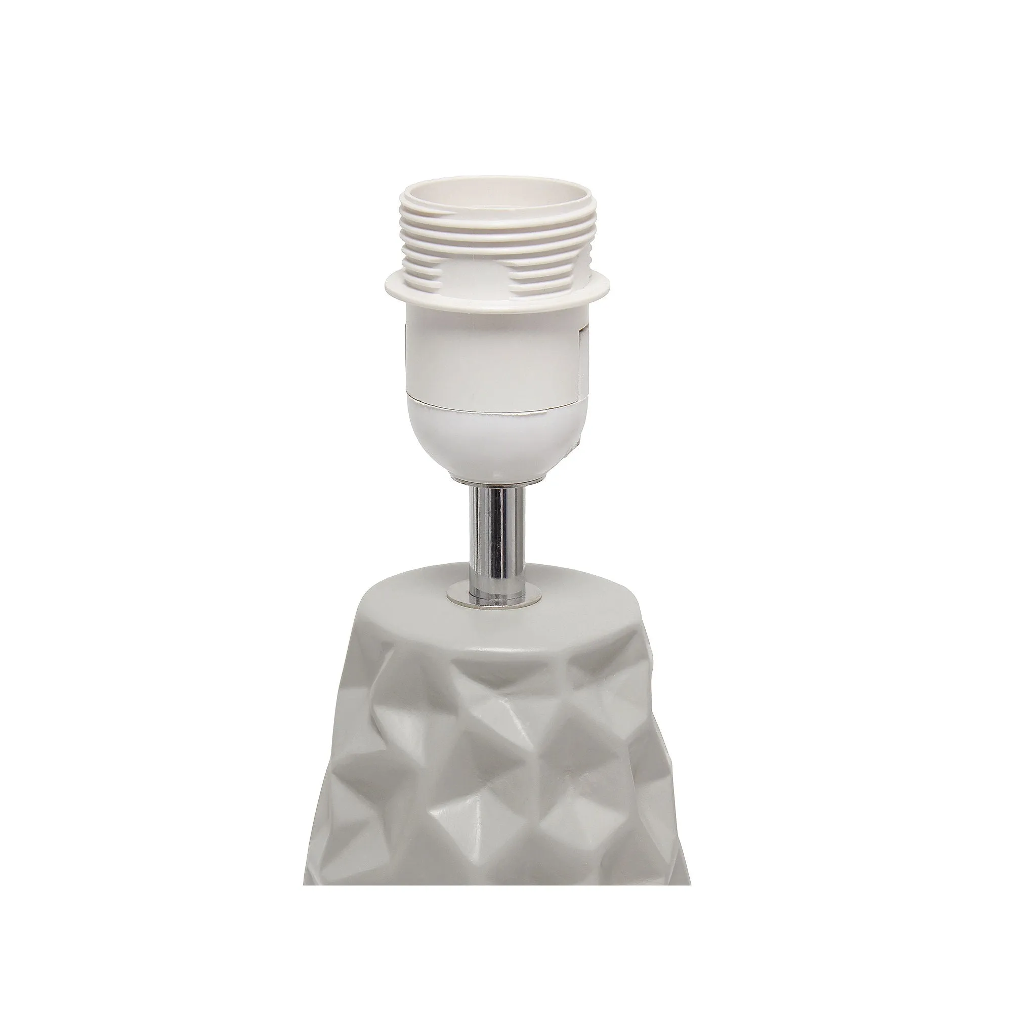 Asstd National Brand Simple Designs Sculpted Ceramic Table Lamp LT2083-BLK - GRAY ONE SIZE