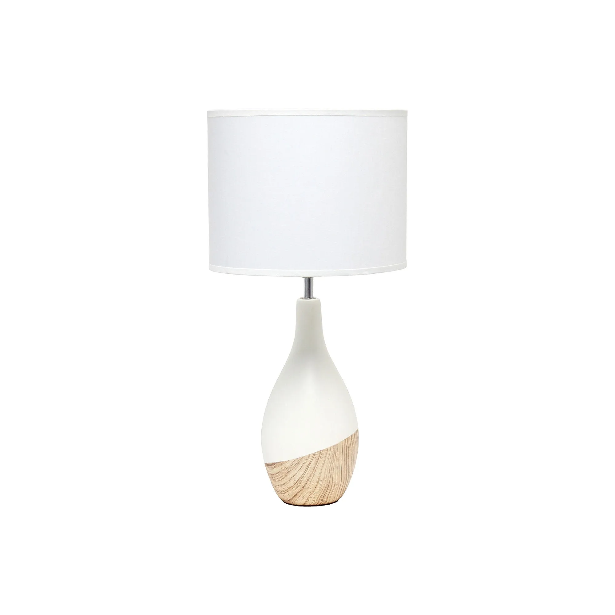 Asstd National Brand Simple Designs Strikers Basic Ceramic Table Lamp LT1118-DWD - LIGHT WOOD ONE SIZE