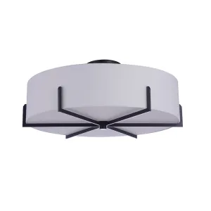 Ava Six Light Semi Flush Mount - Black