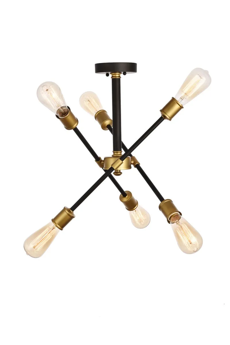 Axel Six Light Flushmount