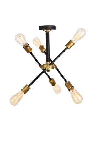 Axel Six Light Flushmount