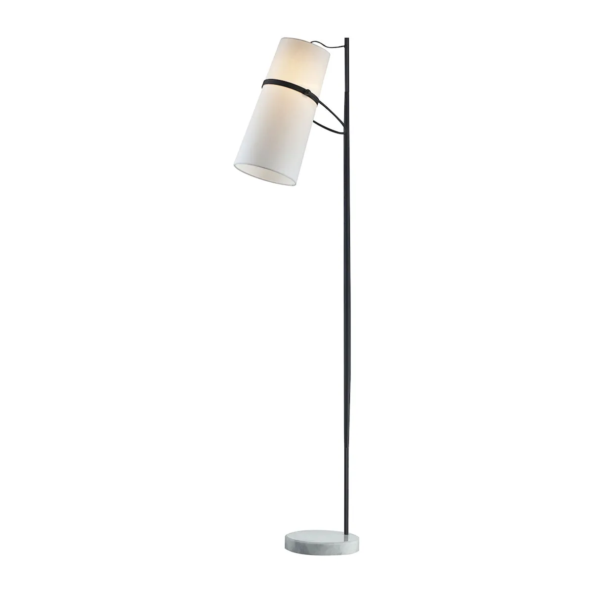 Banded Shade One Light Floor Lamp