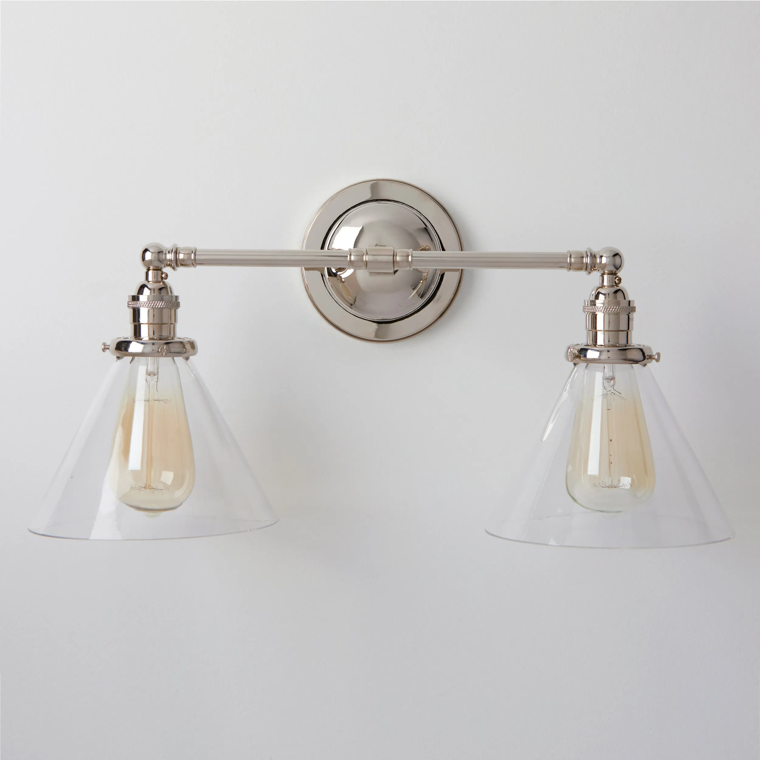 Beck (Clear) | 2-Shade Cross Bar Sconce
