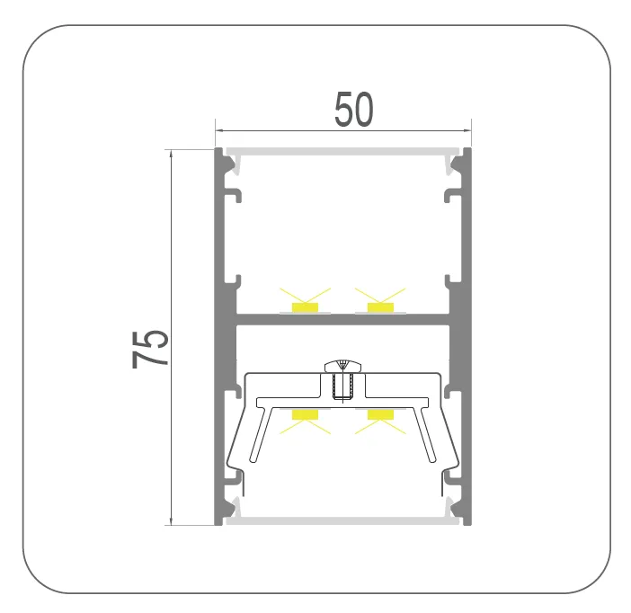 BENDA 50 UP/DOWN LED SUSPENDED OPTION