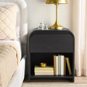 Better Homes & Gardens BHS436249972037 Juliet Nightstand with USB, Rich Black Finish