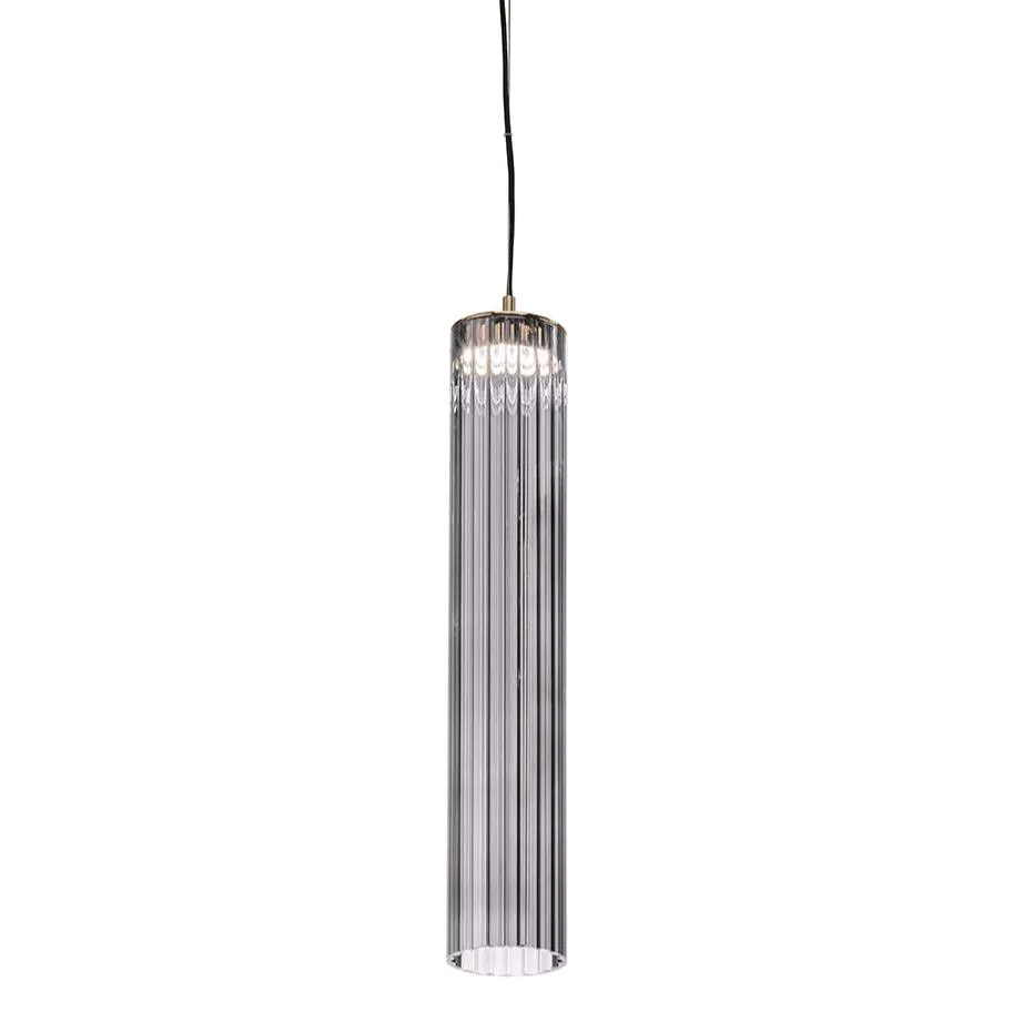 Big LED Borosilicate Glass Pendant Lamp with Shiny Gold Finish