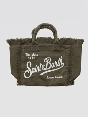 Borsa Vanity in Lino Verde Militare