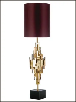 Boutique-Style Italian Metal Table Lamp With Shade