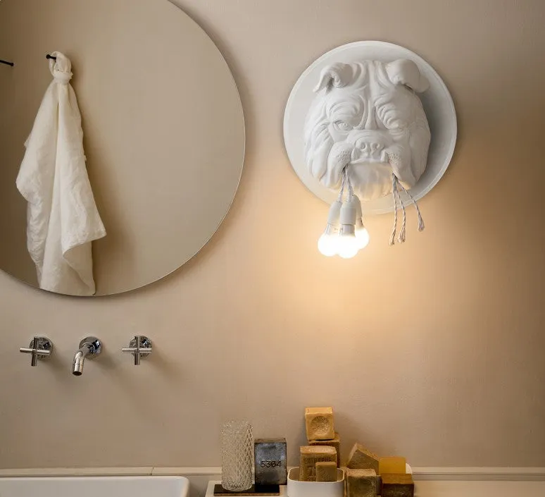 Bulldog Ceramic Wall Lamp