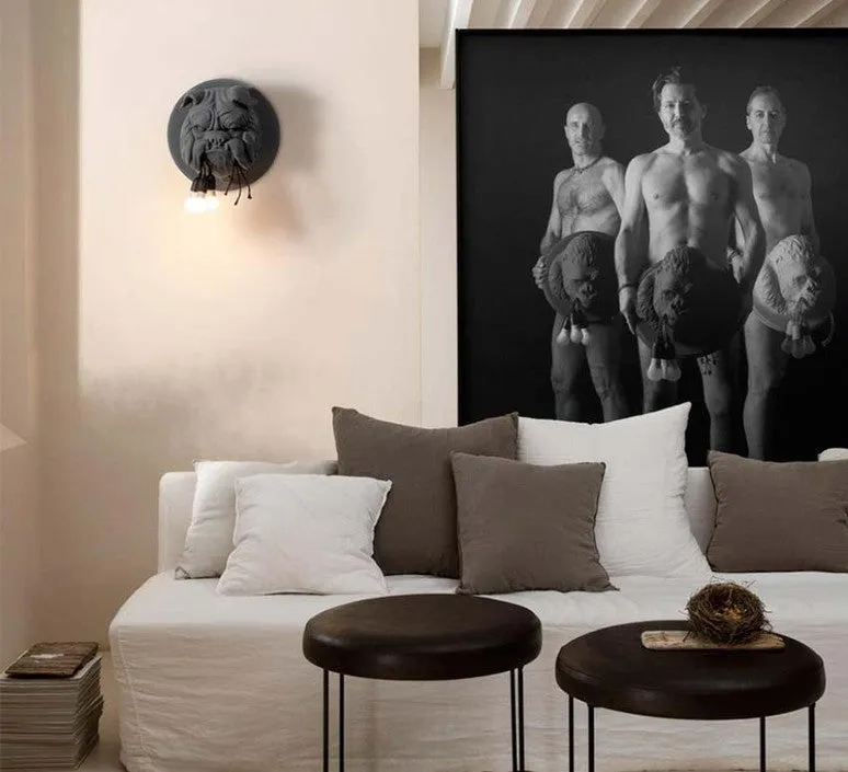 Bulldog Ceramic Wall Lamp