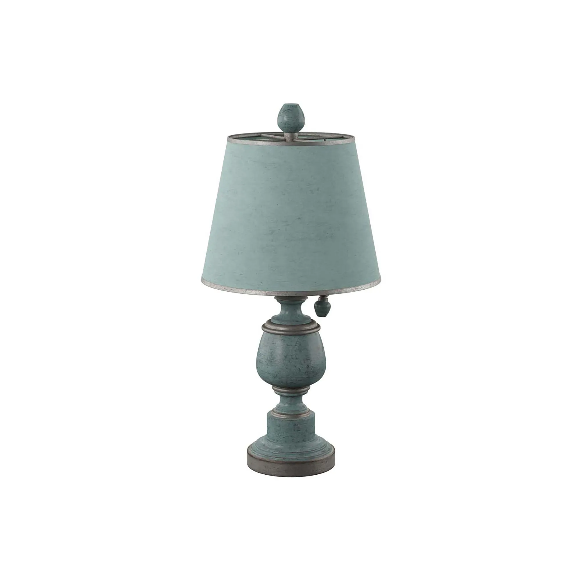 Chelsea Accent Table Lamp - Blue Finish - Chelsea Blue Hardback Fabric Shade