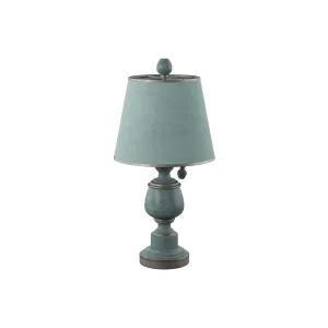 Chelsea Accent Table Lamp - Blue Finish - Chelsea Blue Hardback Fabric Shade