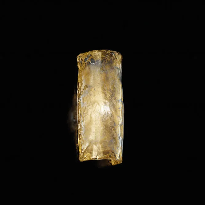 Classic Half-Moon Murano Glass Flush Ceiling or Wall Lamp