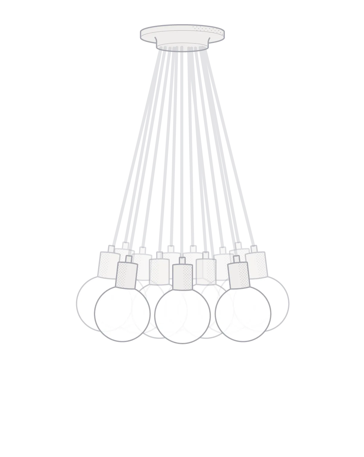 Cluster Chandelier - Even: Design Your Own 14 Pendant test