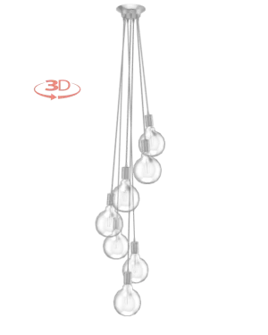 Cluster Chandelier - Staggered: Design Your Own 7 Pendant