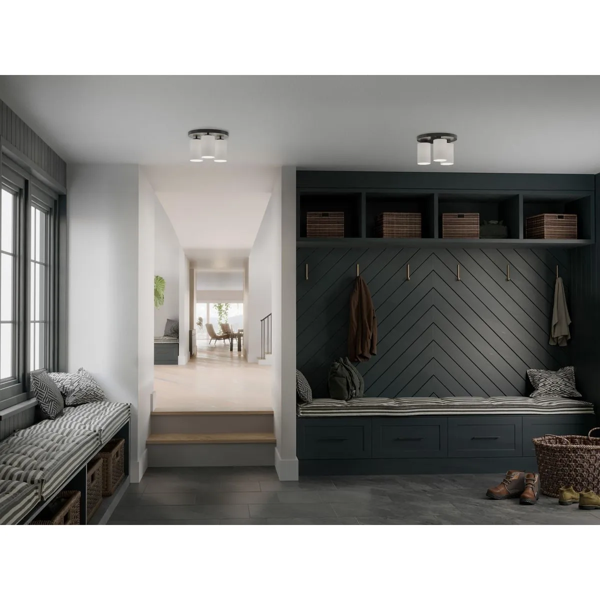 Cofield Collection 12 in. Three-Light Flush Mount P350237