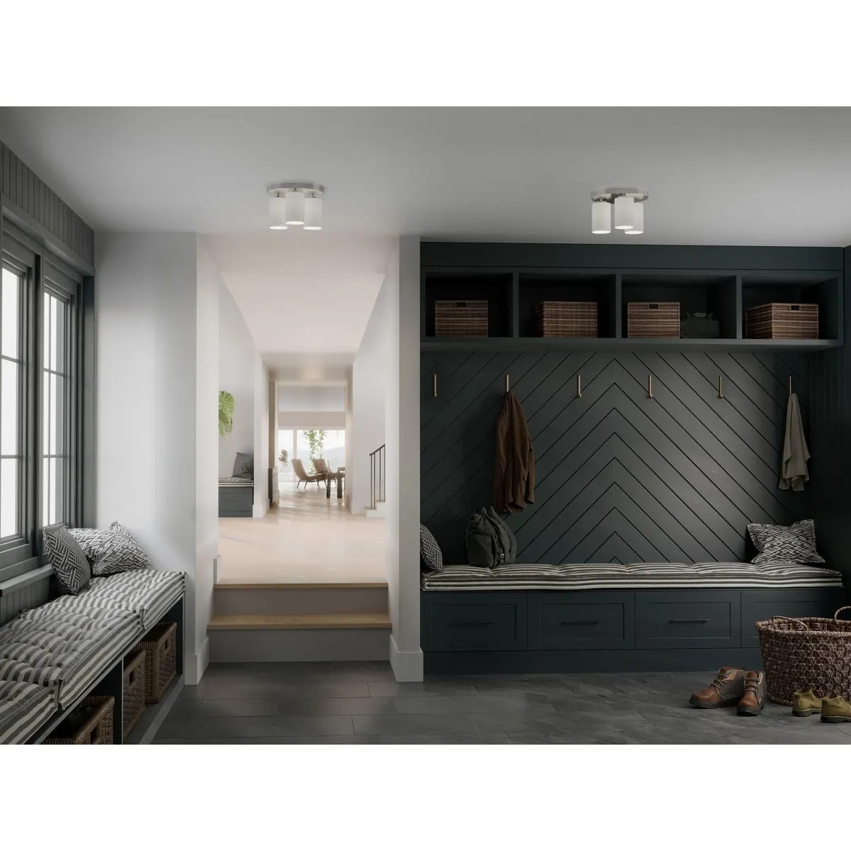 Cofield Collection 12 in. Three-Light Flush Mount P350237