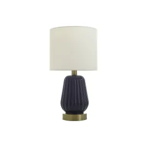 Collective Design By Stylecraft Navy Glass Table Lamp TL17698JCADS - CLASSIC NAVY ONE SIZE