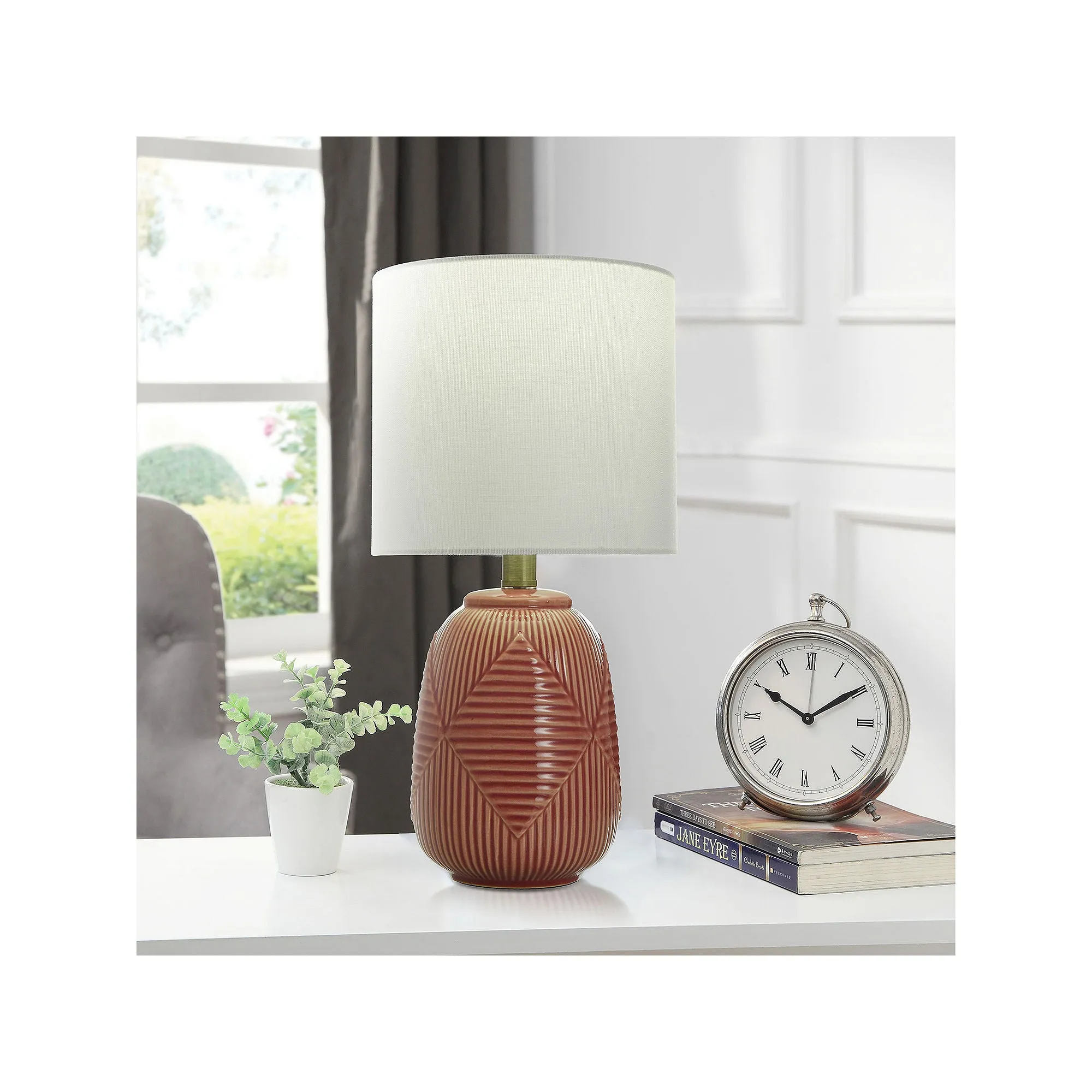 Collective Design By Stylecraft Textured Berry Ceramic Table Lamp TL17702BJCADS - BERRY ONE SIZE