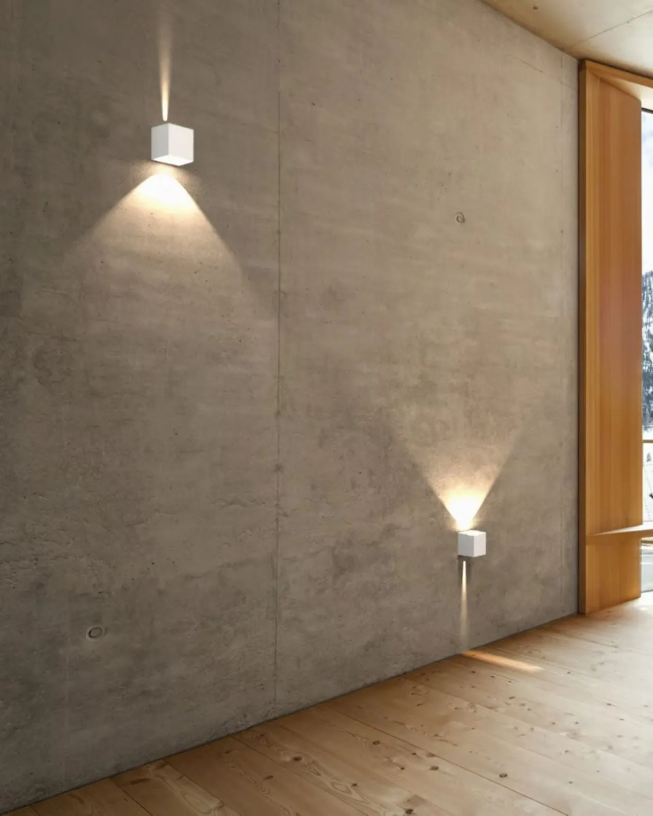 Contemporary Up & Down Cube Wall Light