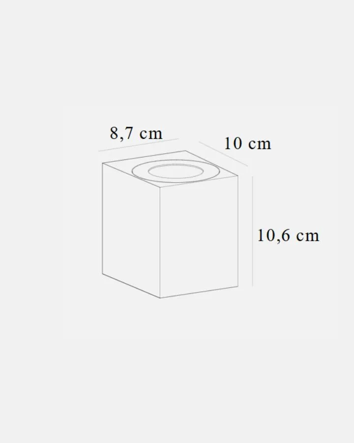 Contemporary Up & Down Cube Wall Light