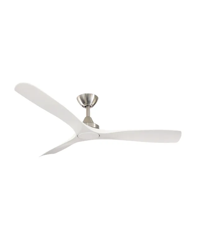 Contoured Blades Ceiling Fan with Brushed Nickel Motor | Spitfire DC | ThreeSixty