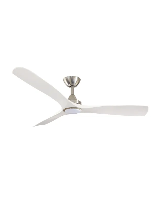 Contoured Blades Ceiling Fan with Brushed Nickel Motor | Spitfire DC | ThreeSixty